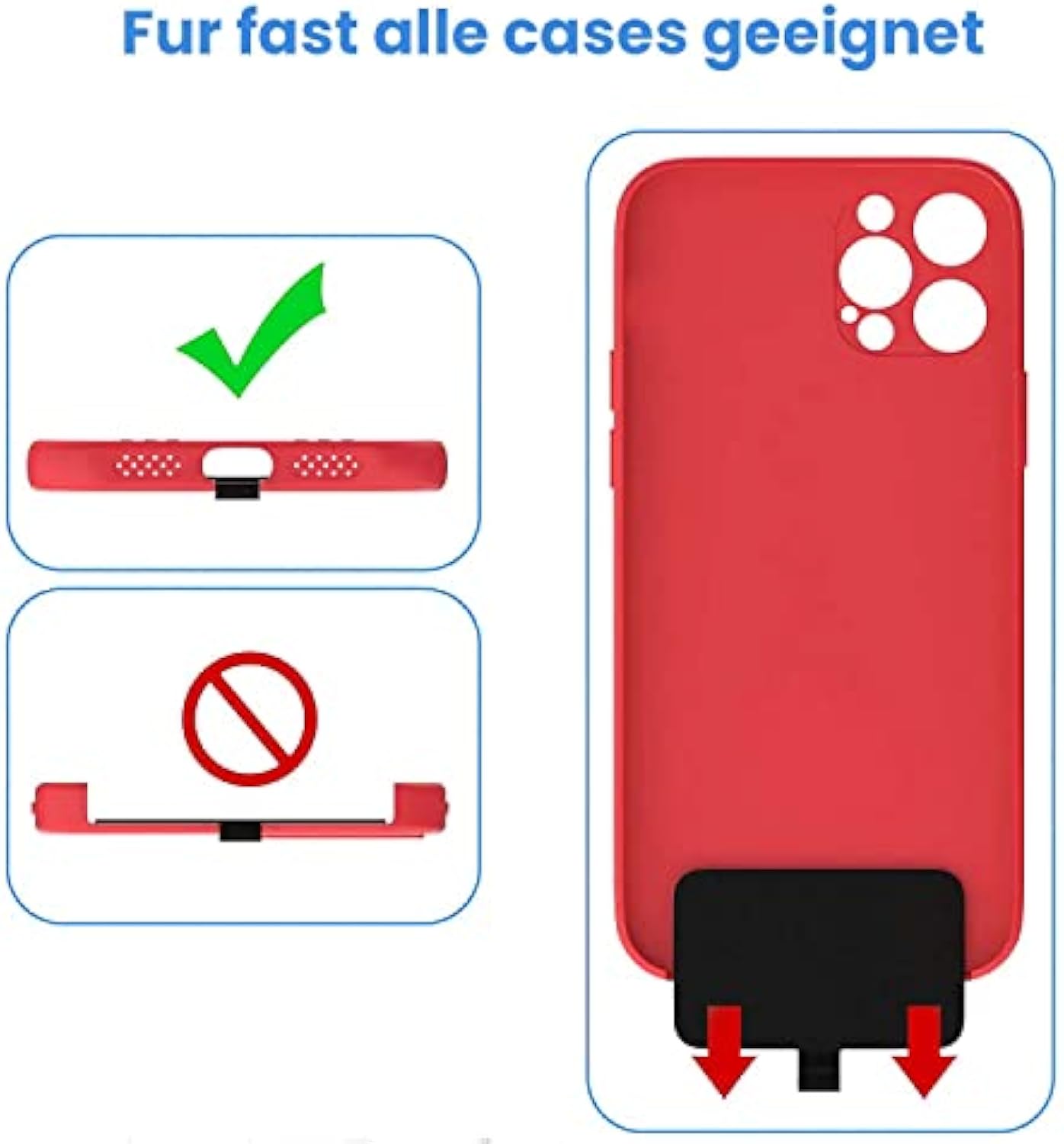 Universal mobile phone lanyard for hanging, compatible with any mobile phone and smartphone, chain for hanging, case with cord, mobile phone strap can be combined with any case