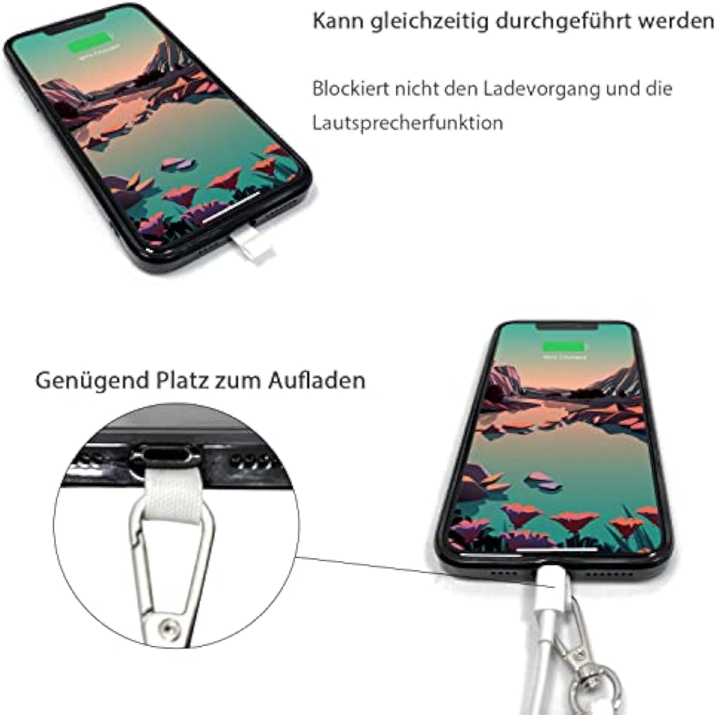 Universal mobile phone lanyard for hanging, compatible with any mobile phone and smartphone, chain for hanging, case with cord, mobile phone strap can be combined with any case