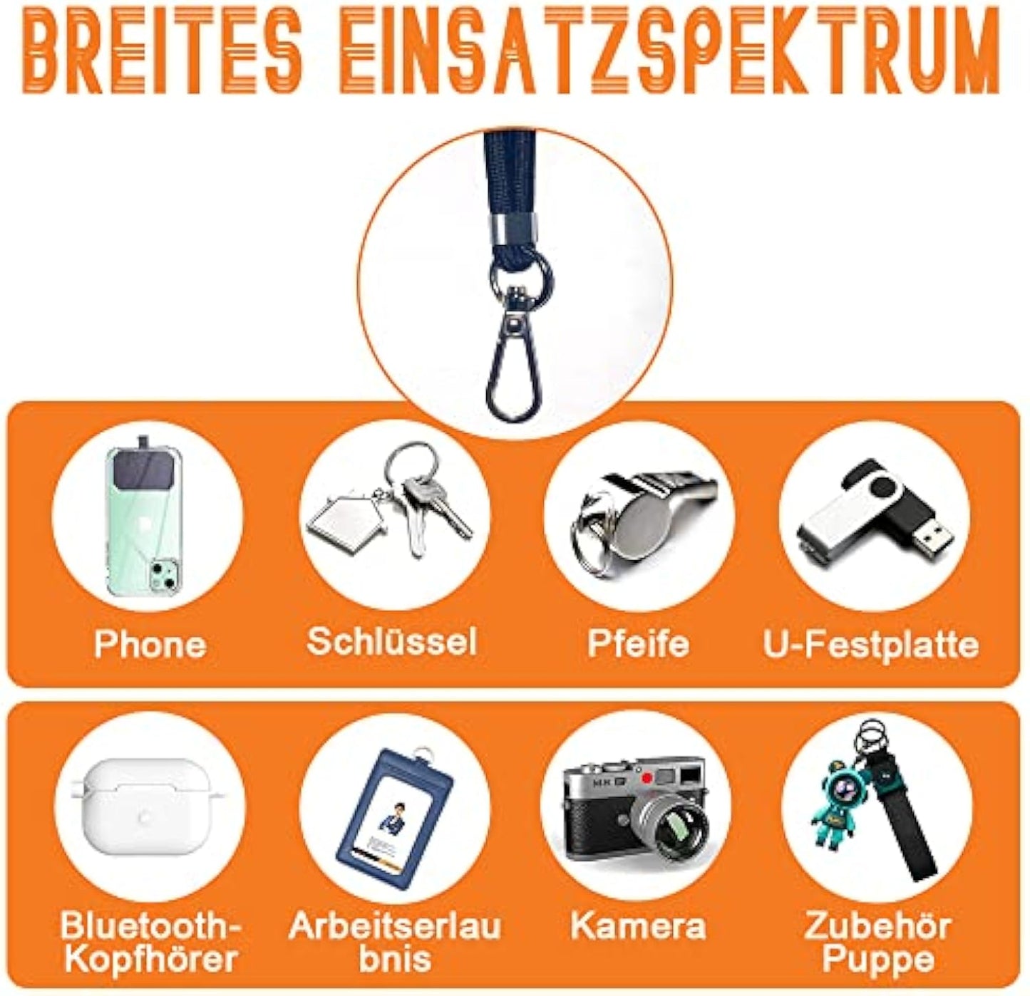 Universal mobile phone lanyard for hanging, compatible with any mobile phone and smartphone, chain for hanging, case with cord, mobile phone strap can be combined with any case
