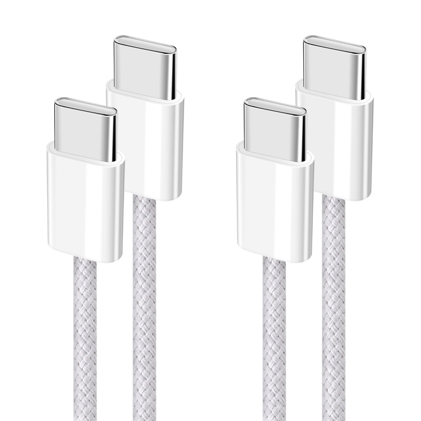 YISH USB C to USB C Cable: [2 Pieces 1 M + 1 M] 60 W USB C Fast Charging Cable PD USB Type C Charging Cable Nylon Data Cable for iPhone 16 15 Pro Max Samsung Galaxy S24 S23 iPad Pro Sony MacBook