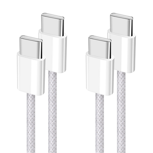 YISH USB C to USB C Cable: [2 Pieces 1 M + 1 M] 60 W USB C Fast Charging Cable PD USB Type C Charging Cable Nylon Data Cable for iPhone 16 15 Pro Max Samsung Galaxy S24 S23 iPad Pro Sony MacBook