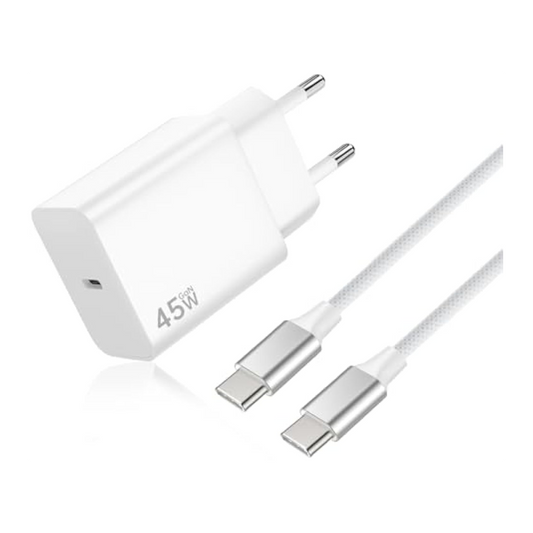 45 W USB C Charger Fast Charger for Samsang Galaxy S25/S24/S23/S22 Ultra/Note 20/10/S10/S9/S8/A73/A56/A55 PPS Super Fast Charging for iPhone 16/16 Pro/15/15 Pro Max with USB C Charging Cable 2 m
